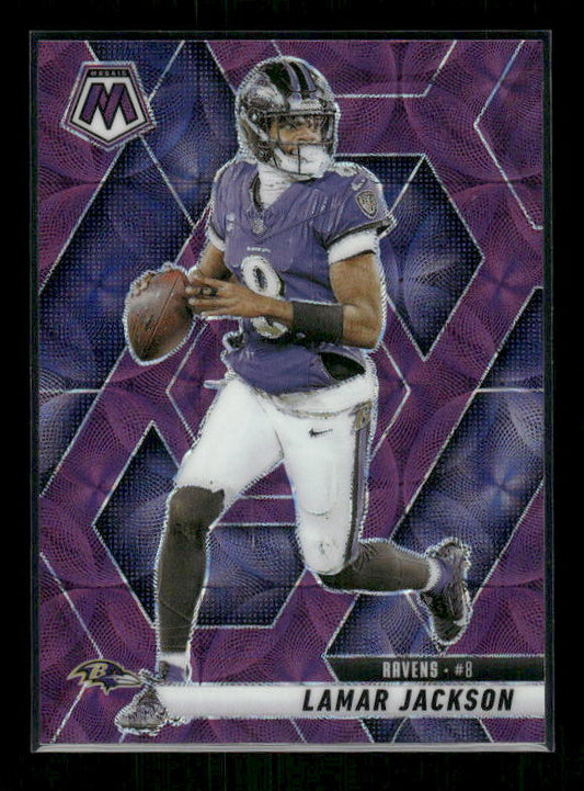 Lamar Jackson - 2025 Mosaic Football - Purple Scope
