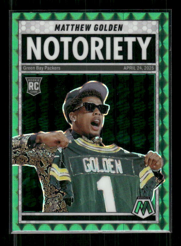 Matthew Golden - 2025 Mosaic Football - Mosaic Prizm Notoriety - Rookie