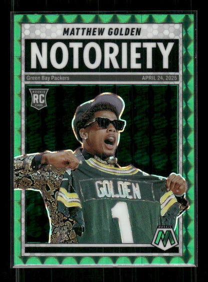 Matthew Golden - 2025 Mosaic Football - Mosaic Prizm Notoriety - Rookie