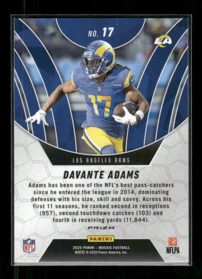 Davante Adams - 2025 Mosaic Football - Green Mosaic Elevate