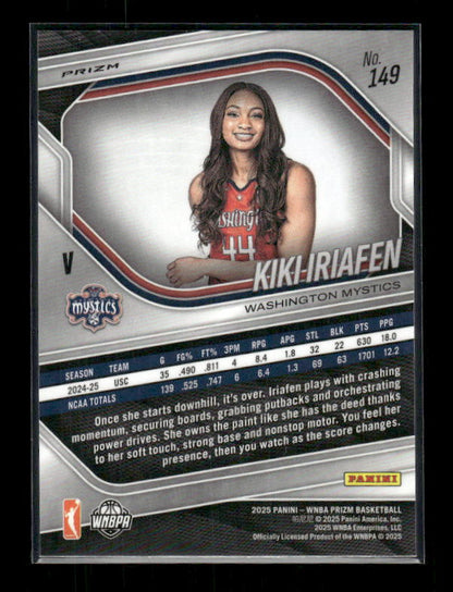 Kiki Iriafen - 2025 Prizm WNBA - Blue Velocity - Rookie Variation