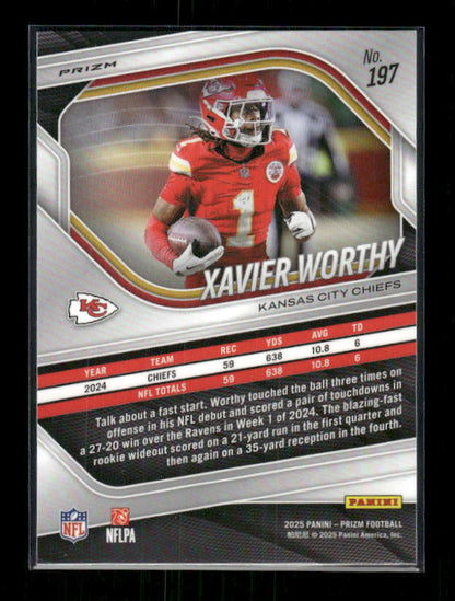Xavier Worthy - 2025 Prizm Football - White Disco