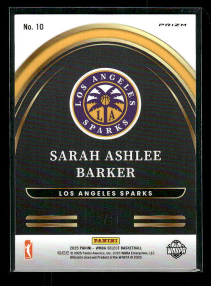 Sarah Ashlee Barker - 2025 Select WNBA - Future Blue Prizm /49 - Rookie