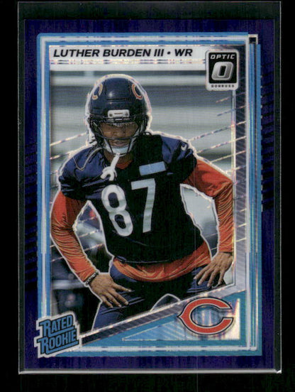 Luther Burden III - 2025 Optic Football - Purple Shock - Rated Rookie
