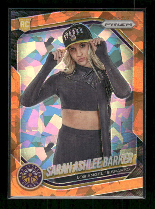 Sarah Ashlee Barker - 2025 Prizm WNBA - Orange Ice Prizm - Rookie Variation