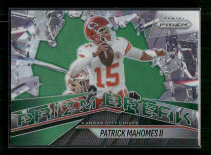 Patrick Mahomes II - 2025 Prizm Football - Green Prizm Break