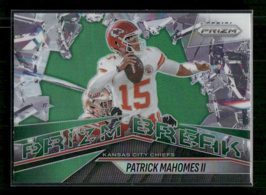 Patrick Mahomes II - 2025 Prizm Football - Green Prizm Break