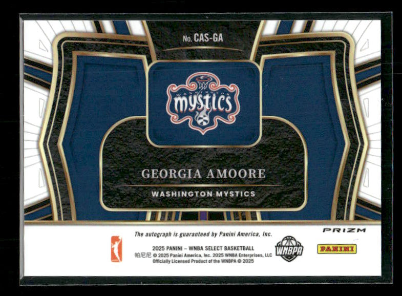 Georgia Amoore - 2025 Select WNBA - Silver Courtside Action Auto - Rookie