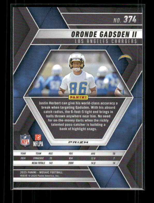 Oronde Gadsden II - 2025 Mosaic Football - Mosaic Prizm - Rookie