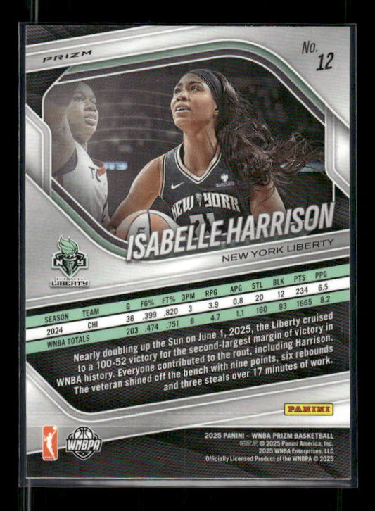 Isabelle Harrison - 2025 Prizm WNBA - Blue Velocity