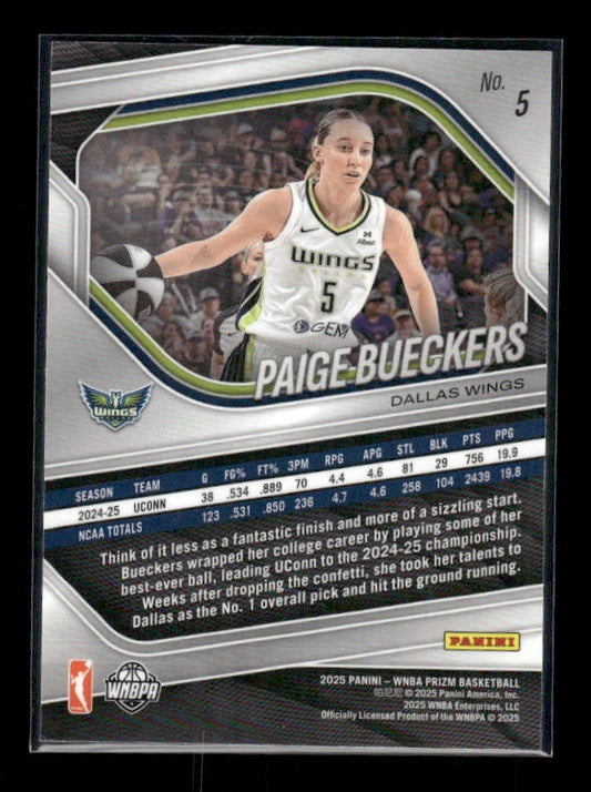 Paige Bueckers - 2025 Prizm WNBA - Rookie
