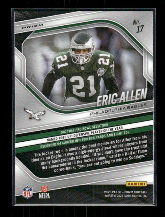 Eric Allen - 2025 Prizm Football - White Disco