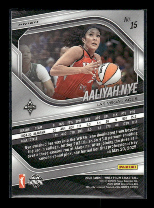 Aaliyah Nye - 2025 Prizm WNBA - Orange Ice - Rookie