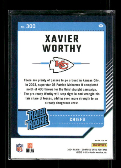 Xavier Worthy - 2024 Donruss Optic - Green Velocity - Rookie