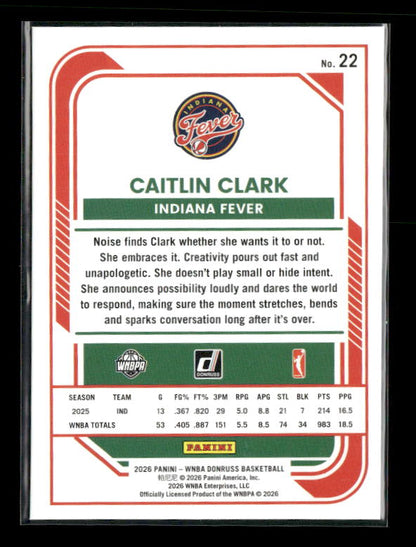 Caitlin Clark - 2026 Donruss WNBA - Green Shimmer
