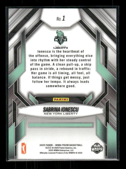 Sabrina Ionescu - 2025 Prizm WNBA - Fearless