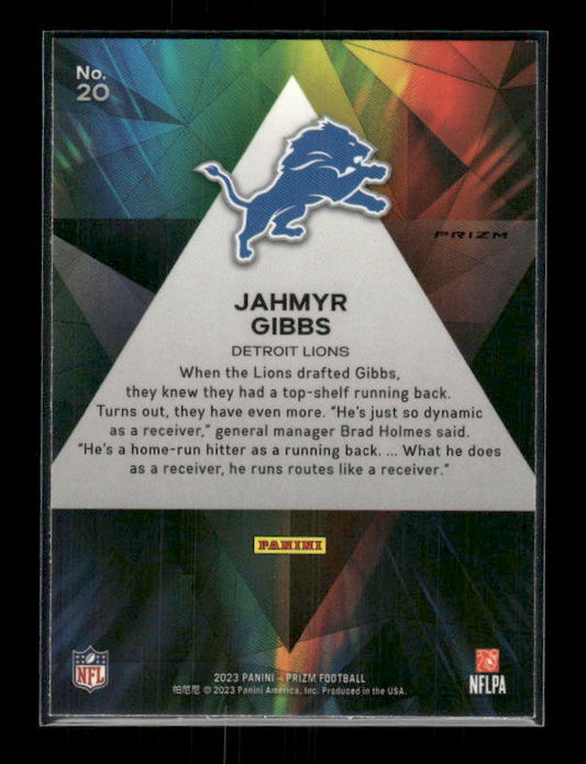 Jahmyr Gibbs - 2023 Prizm Football - Green Wave Prizmatic - Rookie