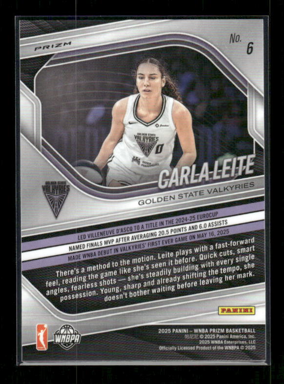 Carla Leite - 2025 Prizm WNBA - Orange Ice Prizm - Rookie