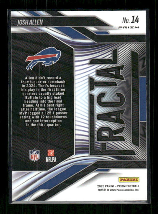 Josh Allen - 2025 Prizm Football - Fractal Green Wave