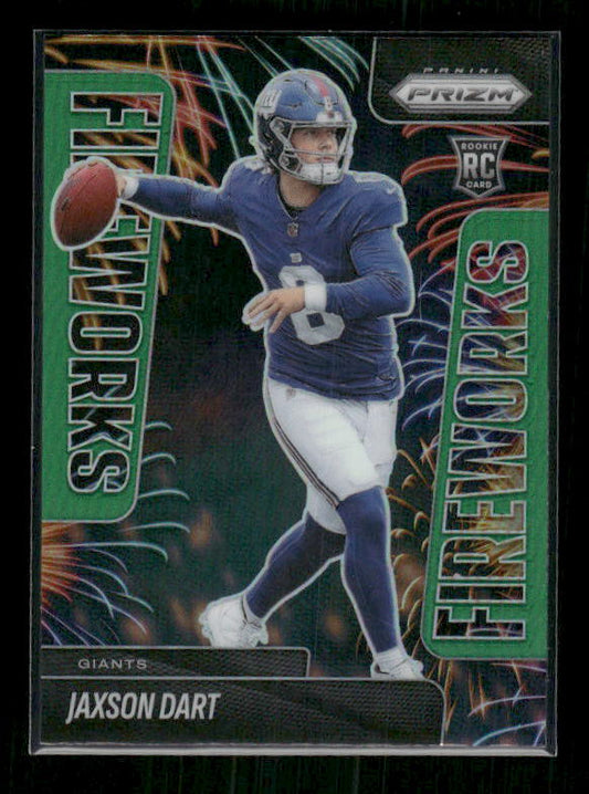 Jaxson Dart - 2025 Prizm Football - Green Fireworks - Rookie
