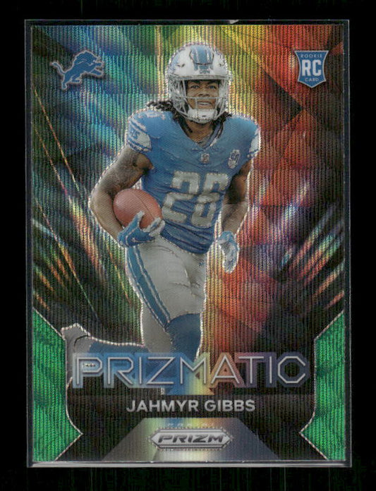 Jahmyr Gibbs - 2023 Prizm Football - Green Wave Prizmatic - Rookie