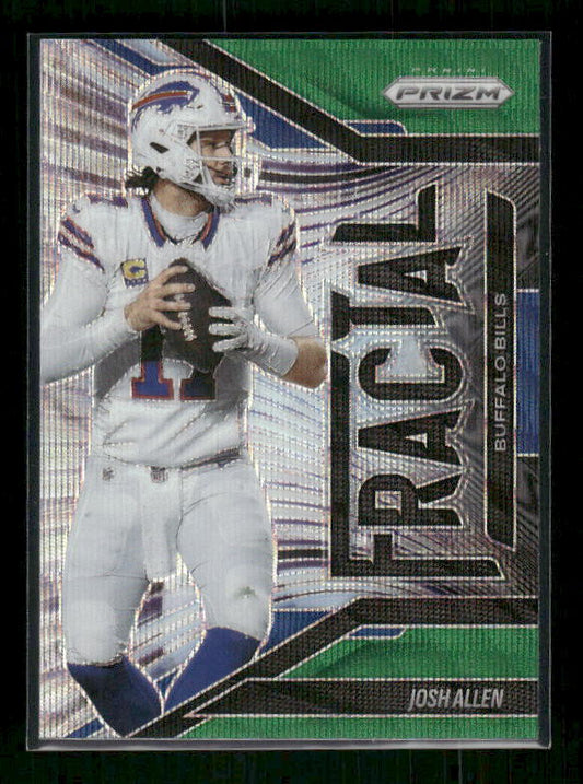 Josh Allen - 2025 Prizm Football - Fractal Green Wave