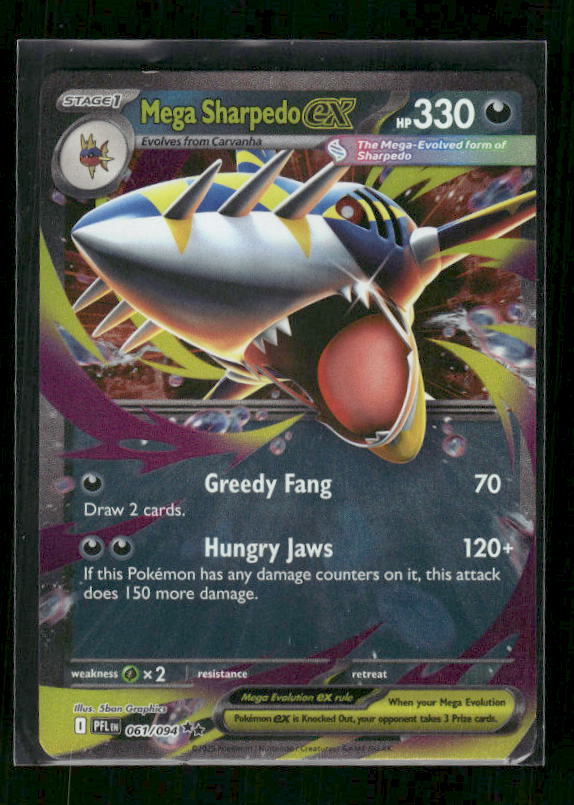 Mega Sharpedo ex 2025 Mega Evolution: Phantasmal Flames #61/94 Double Rare