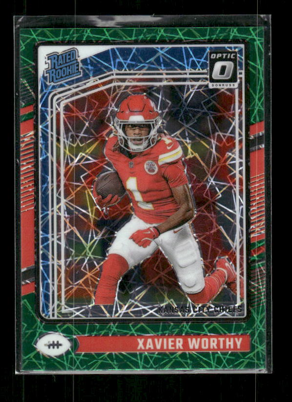 Xavier Worthy - 2024 Donruss Optic - Green Velocity - Rookie