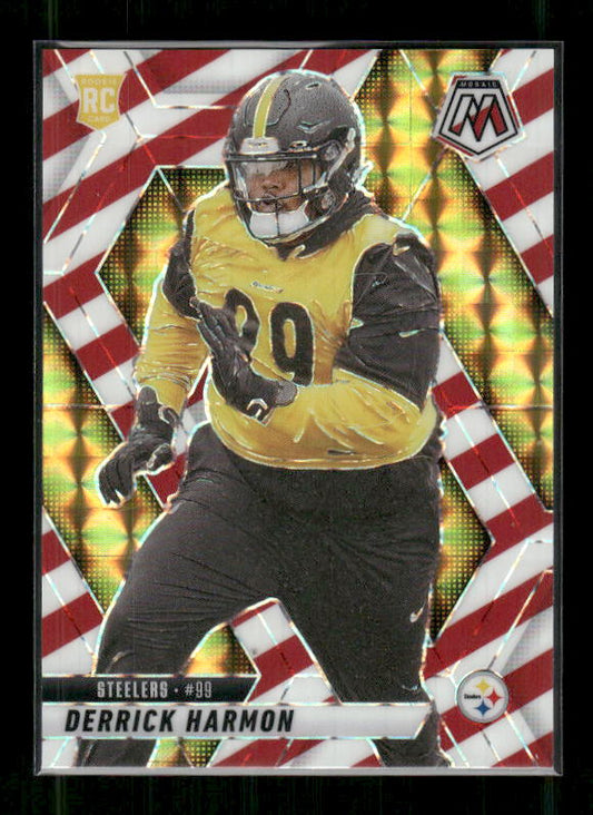 Derrick Harmon - 2025 Mosaic Football - Red White Stripe - Rookie