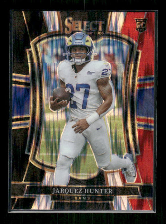 Jarquez Hunter - 2025 Select Football - Premier Black & Red Shock - Rookie