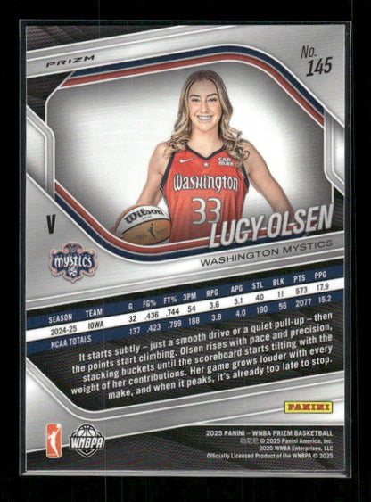 Lucy Olsen - 2025 Prizm WNBA - Orange Ice Prizm - Rookie Variation