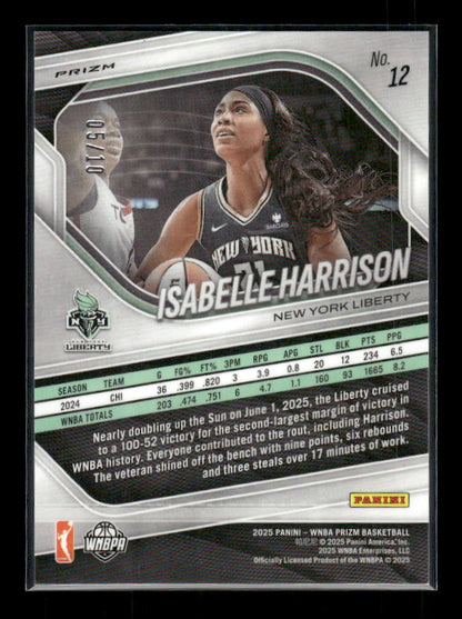 Isabelle Harrison - 2025 Prizm WNBA - WNBA Logo Gold Prizm /10