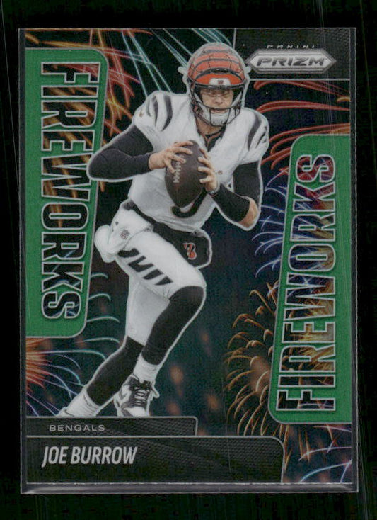 Joe Burrow - 2025 Prizm Football - Green Fireworks