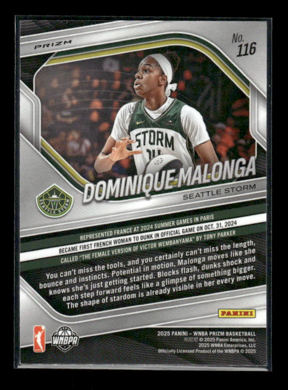 Dominique Malonga - 2025 Prizm WNBA - White Seismic - Rookie