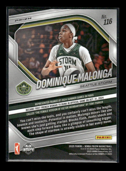Dominique Malonga - 2025 Prizm WNBA - White Seismic - Rookie