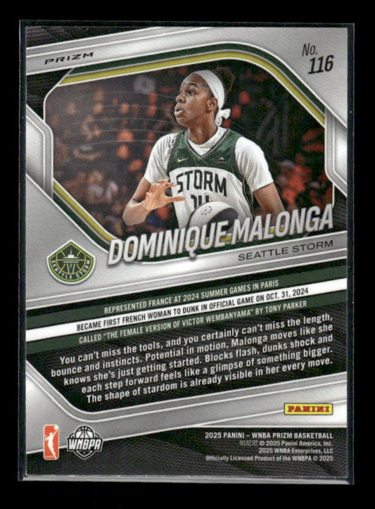 Dominique Malonga - 2025 Prizm WNBA - White Seismic - Rookie