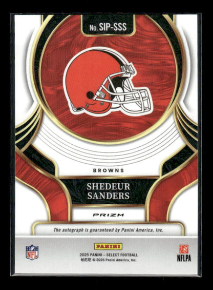 Shedeur Sanders - 2025 Select Football - Select Signatures Prizm - Rookie