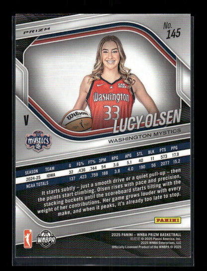 Lucy Olsen - 2025 Prizm WNBA - Ice Prizm - Rookie Variation