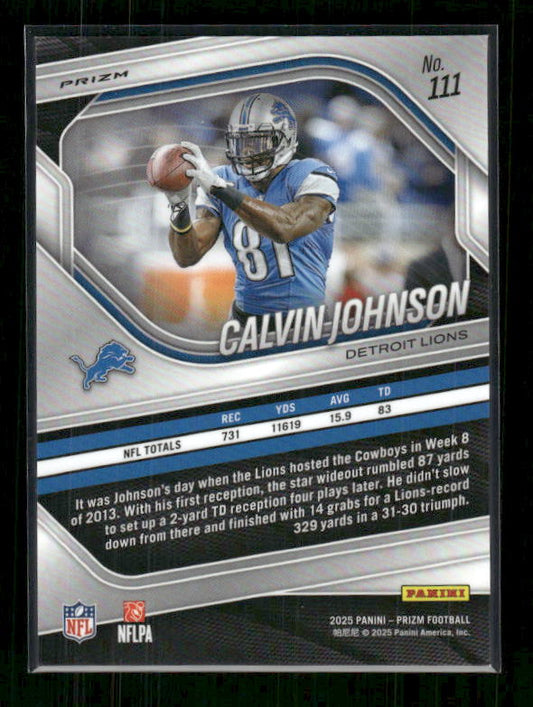 Calvin Johnson - 2025 Prizm Football - Green Wave