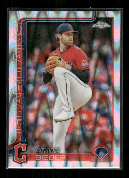 Shane Bieber - 2025 Topps Chrome - Raywave Refractors
