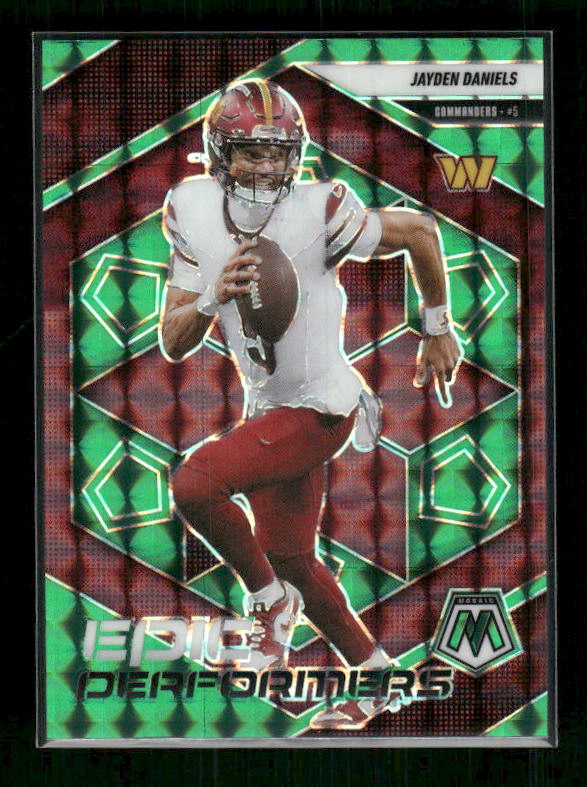 Jayden Daniels - 2025 Mosaic Football - Green Mosaic Epic Performers