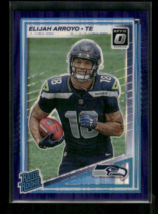 Elijah Arroyo - 2025 Optic Football - Purple Shock - Rated Rookie