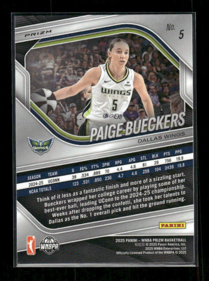 Paige Bueckers - 2025 Prizm WNBA - Orange Ice Prizm - Rookie