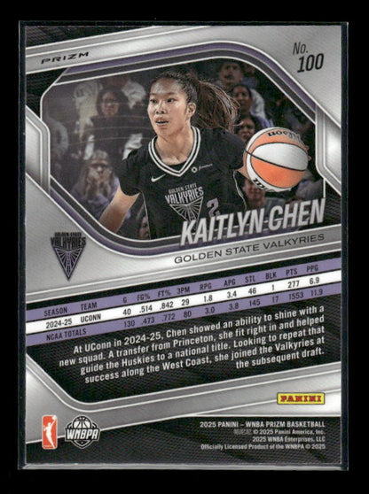 Kaitlyn Chen - 2025 Prizm WNBA - White Seismic - Rookie