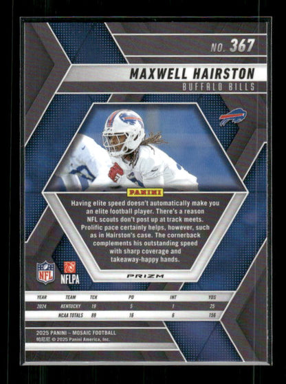 Maxwell Hairston - 2025 Mosaic Football - Red White Stripe - Rookie