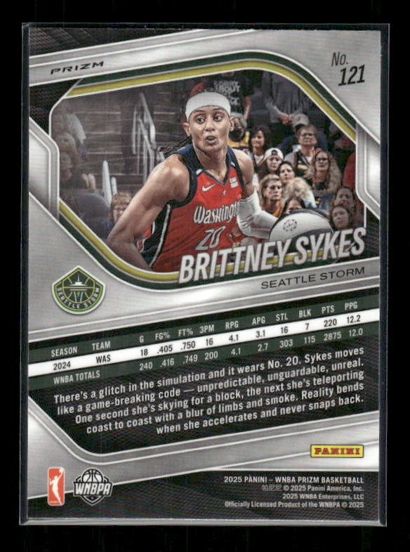 Brittney Sykes - 2025 Prizm WNBA - WNBA Logo Prizm