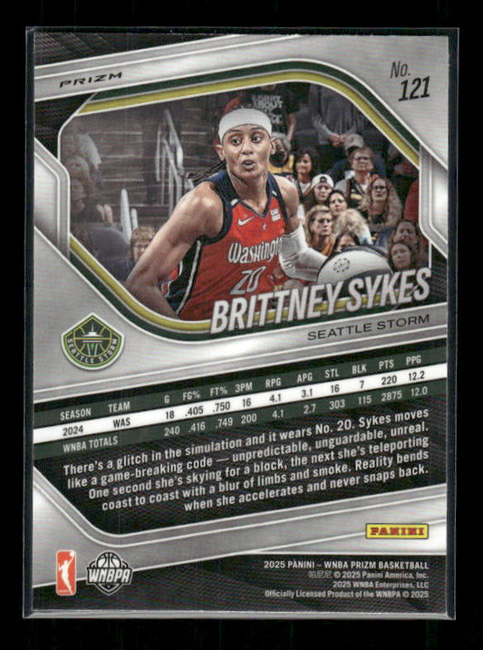 Brittney Sykes - 2025 Prizm WNBA - WNBA Logo Prizm