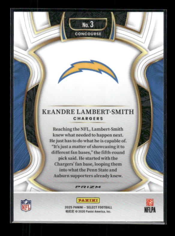KeAndre Lambert Smith - 2025 Select Football - Silver Prizm - Rookie