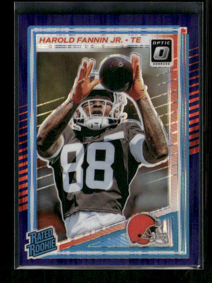 Harold Fannin Jr. - 2025 Optic Football - Purple Shock - Rated Rookie