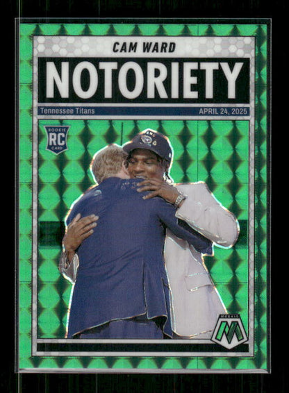 Cam Ward - 2025 Mosaic Football - Green Mosaic Notoriety - Rookie